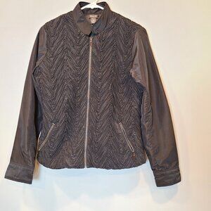 Zoe D Jacket Black Chevron Womens Small